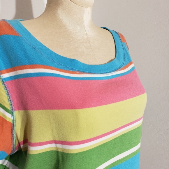 VanHeusen Ladies striped Tee size Large - Picture 5 of 6